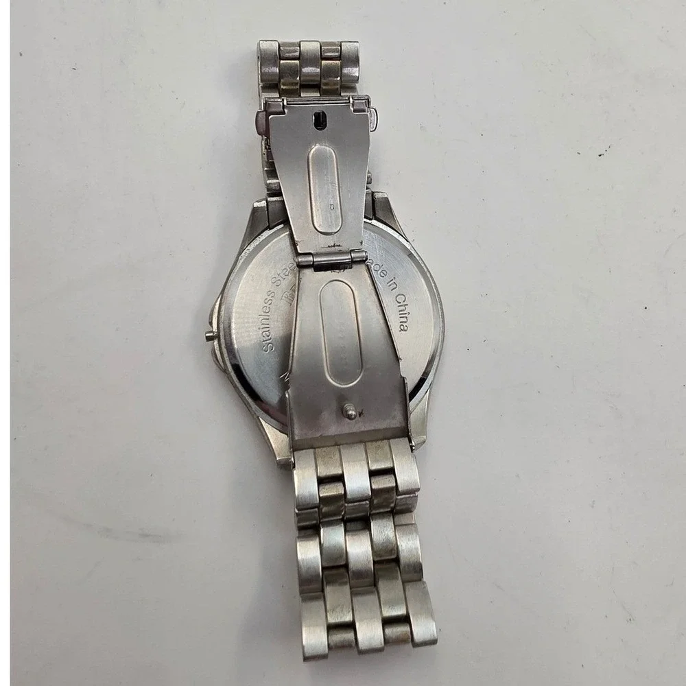 Beverly Hills Polo Club Mens Silver Tone Quartz Watch 53496 101 SR626SW‎